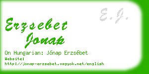 erzsebet jonap business card